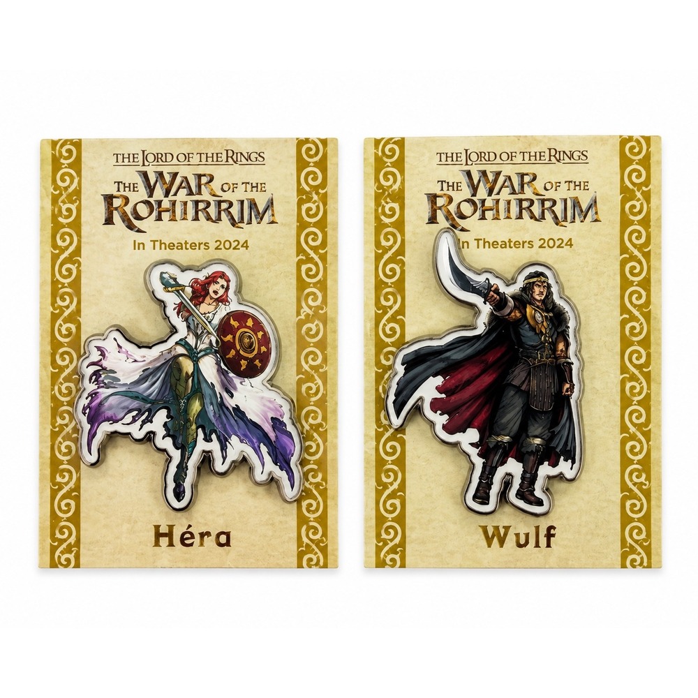 Lord of the Rings War of the Rohirrim Hera & Wulf 2024 Movie Promo Pin Set of 2